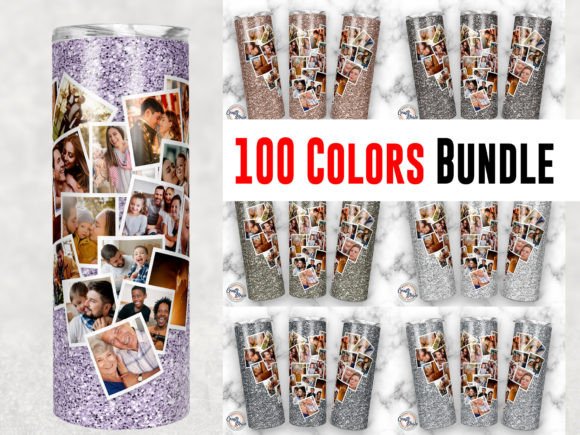 Bundle 100 Colors Photo Tumbler Template: Your Ultimate Design Asset