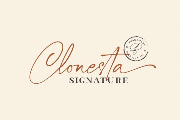 Clonesta Signature: The Organic Handwritten Font for Authentic Branding