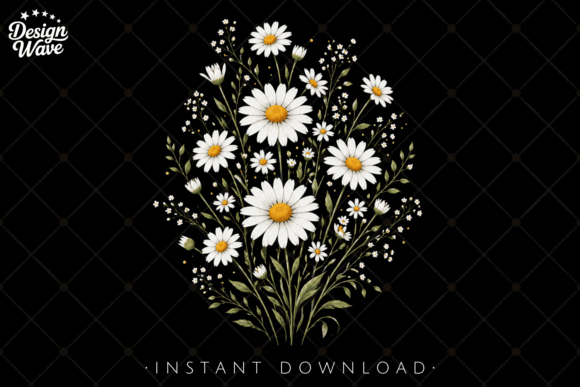 Daisy Flower Bouquet Wildflower PNG: Your Botanical Design Asset