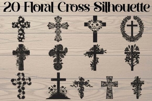 Floral Cross Silhouette: Meaningful Design for Faithful Projects