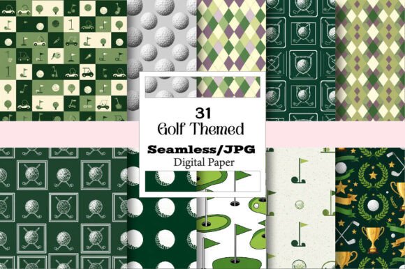 Golf Themed Digital Paper Bundle: Your Creative Hole-in-One