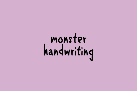 Monster Font: A Whimsical Handwritten Typeface for Creative Projects