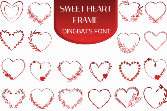 Sweet Heart Frame: Ornate Dingbat Font for Romantic Design