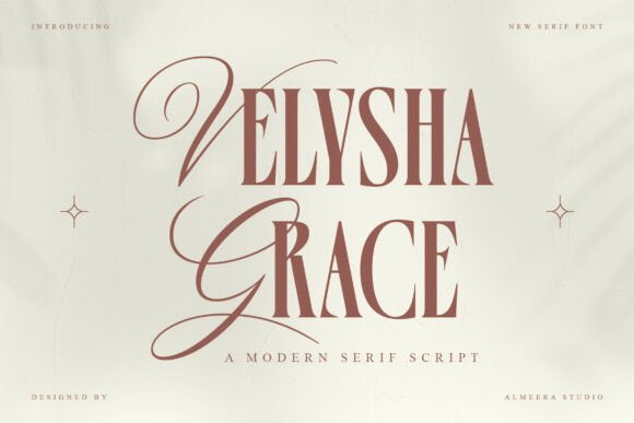 Velysha Grace: A Modern Serif Script for Luxury Branding